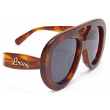 Loewe - Occhiali da Sole Spoiler Aviatore Rotondi - Avana - Loewe Eyewear