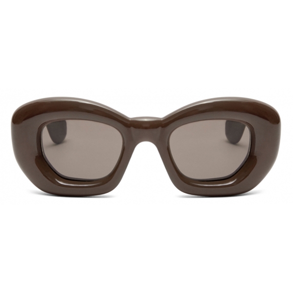 Loewe - Occhiali da Sole a Farfalla Inflated in Nylon - Marrone Scuro Ai23 - Loewe Eyewear