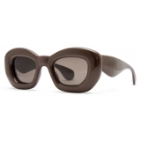 Loewe - Occhiali da Sole a Farfalla Inflated in Nylon - Marrone Scuro Ai23 - Loewe Eyewear