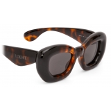 Loewe - Occhiali da Sole a Farfalla Inflated in Nylon - Avana Scuro - Loewe Eyewear