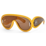 Loewe - Occhiali da Sole a Mascherina Wave - Giallo Terra - Loewe Eyewear