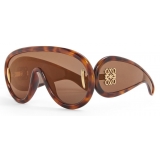 Loewe - Occhiali da Sole a Mascherina Wave - Havana - Loewe Eyewear