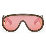 Loewe - Wave Mask Sunglasses - Khaki Green - Loewe Eyewear