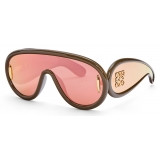 Loewe - Occhiali da Sole a Mascherina Wave - Verde Kaki - Loewe Eyewear