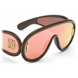 Loewe - Occhiali da Sole a Mascherina Wave - Verde Kaki - Loewe Eyewear