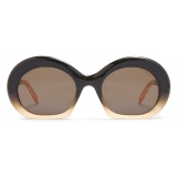 Loewe - Half Moon Sunglasses - Gradient Black/Beige - Loewe Eyewear