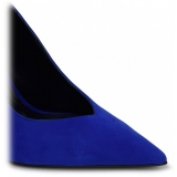 The Attico - Cobalt Blue Leather Slingback Pumps - The Attico Exclusive Luxury Collection