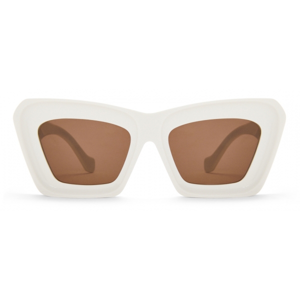 Loewe - Beveled Cateye Sunglasses - White/Ivory - Loewe Eyewear