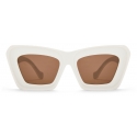 Loewe - Beveled Cateye Sunglasses - White/Ivory - Loewe Eyewear