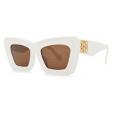 Loewe - Beveled Cateye Sunglasses - White/Ivory - Loewe Eyewear