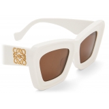 Loewe - Beveled Cateye Sunglasses - White/Ivory - Loewe Eyewear