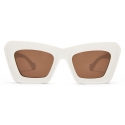 Loewe - Beveled Cateye Sunglasses - White/Ivory - Loewe Eyewear