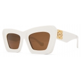 Loewe - Beveled Cateye Sunglasses - White/Ivory - Loewe Eyewear