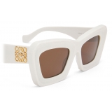 Loewe - Beveled Cateye Sunglasses - White/Ivory - Loewe Eyewear