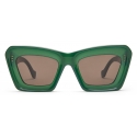 Loewe - Beveled Cateye Sunglasses - Shiny Opaline Green - Loewe Eyewear