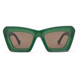 Loewe - Occhiali da Sole Cat-Eye Beveled - Verde Opalino Lucido - Loewe Eyewear