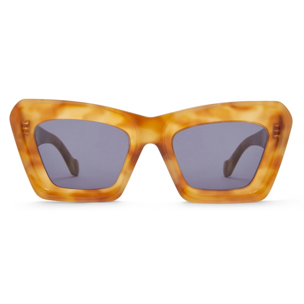 Loewe - Beveled Cateye Sunglasses - Shiny Blonde Havana/Smoke - Loewe Eyewear