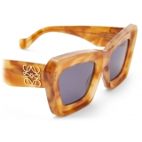 Loewe - Beveled Cateye Sunglasses - Shiny Blonde Havana/Smoke - Loewe Eyewear