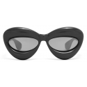 Loewe - Inflated Cateye Sunglasses in Nylon - Black - Loewe Eyewear