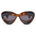 Loewe - Inflated Cateye Sunglasses in Nylon - Havana - Loewe Eyewear