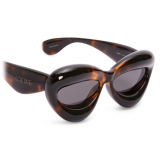 Loewe - Inflated Cateye Sunglasses in Nylon - Havana - Loewe Eyewear