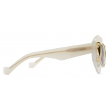 Loewe - Cateye Double Frame Sunglasses in Acetate and Metal - Ivory/Brown - Loewe Eyewear