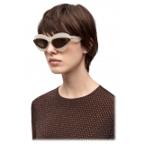 Loewe - Cateye Double Frame Sunglasses in Acetate and Metal - Ivory/Brown - Loewe Eyewear