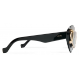 Loewe - Occhiali da Sole con Doppia Montatura Cat-Eye in Acetato e Metallo - Nero Lucido