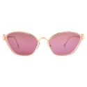 Loewe - Anagram Hexagonal Sunglasses - Burgundy - Loewe Eyewear