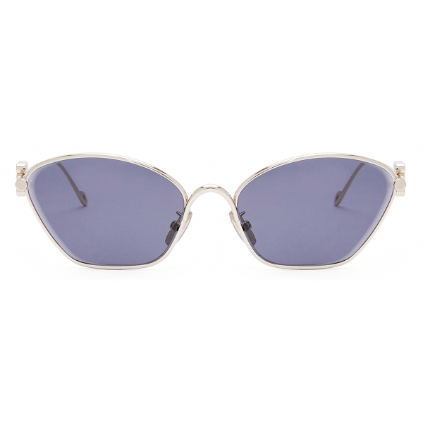 Loewe - Anagram Hexagonal Sunglasses - Solid Blue - Loewe Eyewear