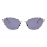 Loewe - Occhiali da Sole Esagonali Anagram - Blu Tinta Unita - Loewe Eyewear