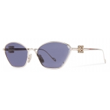 Loewe - Anagram Hexagonal Sunglasses - Solid Blue - Loewe Eyewear