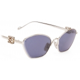 Loewe - Anagram Hexagonal Sunglasses - Solid Blue - Loewe Eyewear