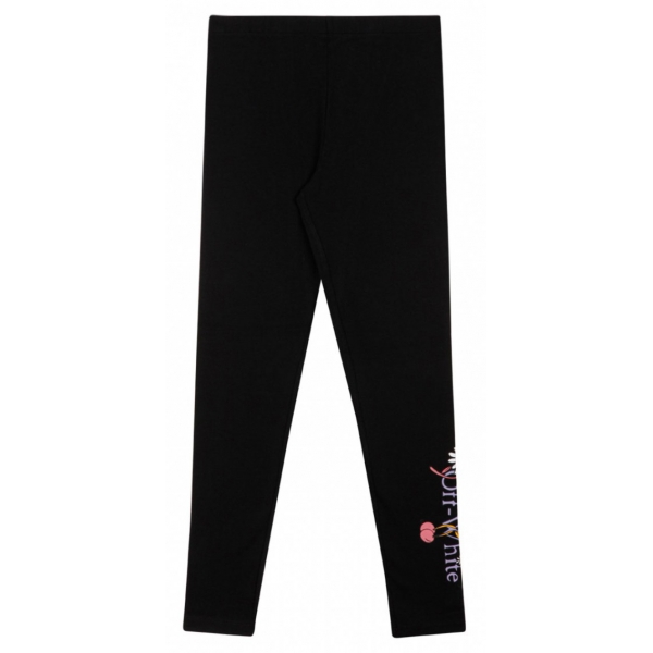 Off-White - Leggings Neri con Fiori Divertenti - Exclusive Luxury Collection