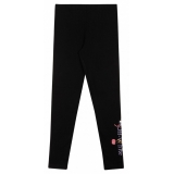 Off-White - Leggings Neri con Fiori Divertenti - Exclusive Luxury Collection