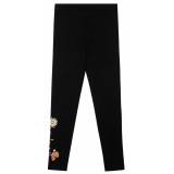 Off-White - Leggings Neri con Fiori Divertenti - Exclusive Luxury Collection