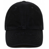 Off-White - Cappellino da Baseball in Denim Nero - Exclusive Luxury Collection