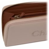 Chloé - Cement Pink Sense Long Zip Wallet - Chloé Exclusive Luxury Collection