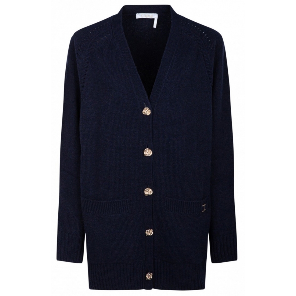 Chloé - Cardigan Blu Navy - Chloé Exclusive Luxury Collection