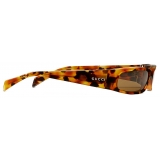 Gucci - Occhiale da Sole Rettangolare - Marrone Scuro - Gucci Eyewear