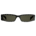 Gucci - Rectangular Sunglasses - Black with Crystals - Gucci Eyewear