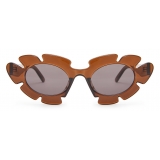 Loewe - Flower Sunglasses - Transparent Brown - Loewe Eyewear