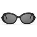 Loewe - Occhiali da Sole Mini Oval Slim - Nero - Loewe Eyewear