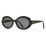 Loewe - Mini Oval Slim Sunglasses - Black - Loewe Eyewear