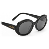 Loewe - Mini Oval Slim Sunglasses - Black - Loewe Eyewear