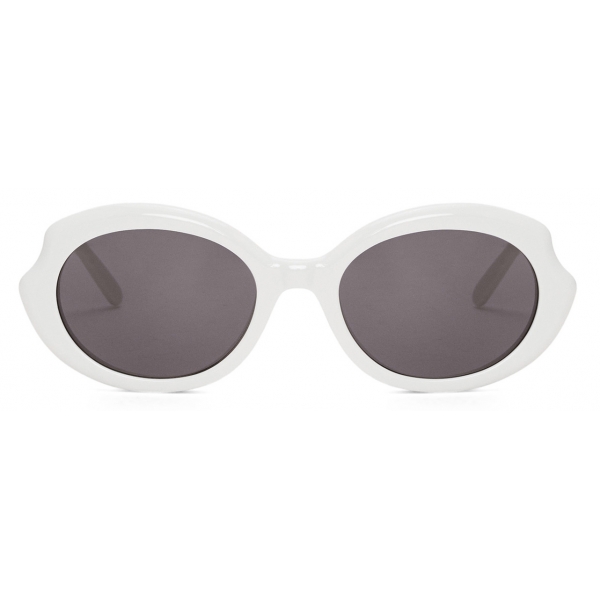 Loewe - Mini Oval Slim Sunglasses - White/Ivory - Loewe Eyewear