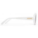 Loewe - Mini Oval Slim Sunglasses - White/Ivory - Loewe Eyewear