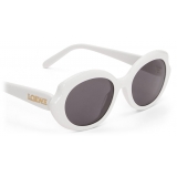 Loewe - Mini Oval Slim Sunglasses - White/Ivory - Loewe Eyewear