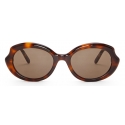 Loewe - Occhiali da Sole Mini Oval Slim - Havana - Loewe Eyewear