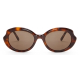 Loewe - Mini Oval Slim Sunglasses - Havana - Loewe Eyewear